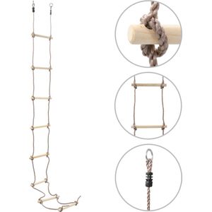 vidaXL-Touwladder-290-cm-hout