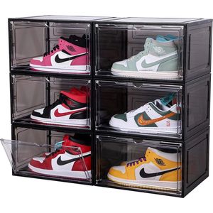 Stackkicks Premium Sneakerbox Schoenenbox Zwart - Stapelbaar & Universeel - 1 stuk