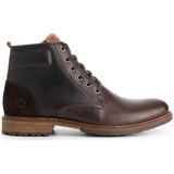 Travelin' Walton - Veterschoenen met Rits - Donkerbruin - Leer
