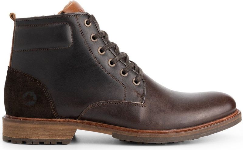Travelin' Walton - Veterschoenen met Rits - Donkerbruin - Leer
