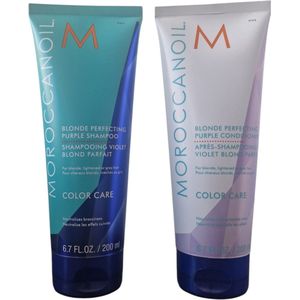 Moroccanoil Blonde Perfecting Purple Due Shampoo 200ml + Conditioner 200ml