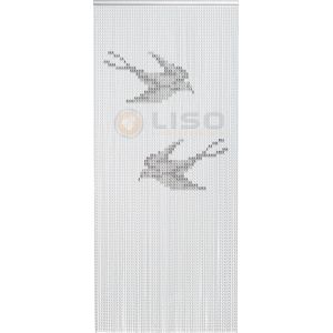 Aluminium Kettinggordijn Liso ® Zwaluwen - Kant en Klaar 92 x 209 cm - Gordijn