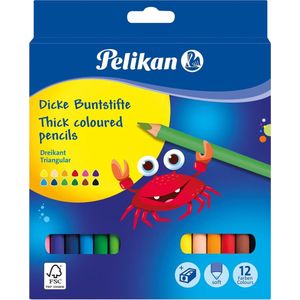 Pelikan 700160 kleurpotlood 12 stuk(s) Multi kleuren