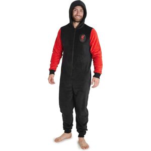 Heren Onesie Fleece Pyjama Jumpsuit Voetbal Geschenken voor Mannen