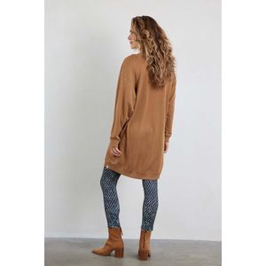 DIDI Dames Loose dress Cozy in nuthatch brown maat 42