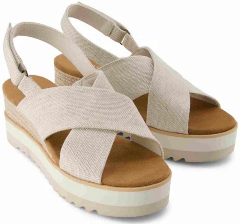 Toms - Diana Crossover - Sandalen - Zwart - Geverfde Stof - EVA Buiten- en OrthoLite Binnenzool