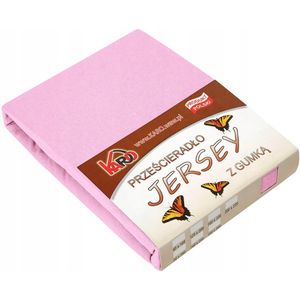Jersey laken met elastiek 140x200 cm lichtroze KARO