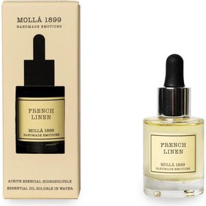 Cereria Mollà 1899 Etherische Olie French Linen 30ml, 100% Puur en Natuurlijk Geschikt voor Aroma Diffuser - Essential oil - Etherische Olie Diffuser - Etherische Olie voor Aroma Diffuser - 30ml - Essentiële Olie linnen fris