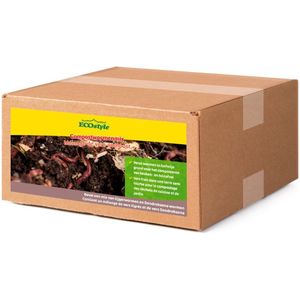 ECOstyle Compostwormenmix - 2 soorten levende wormen - Compostversneller - 2 KG