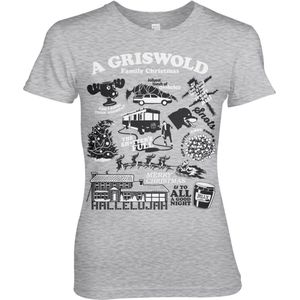 National Lampoon's Christmas Vacation Dames Tshirt -2XL- Icons Grijs