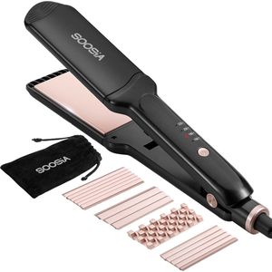 Soosia 5-in-1 Switch Styler - Stijltang - Wafeltang - Wave Stijltangen - Hair Straightener - Crimper