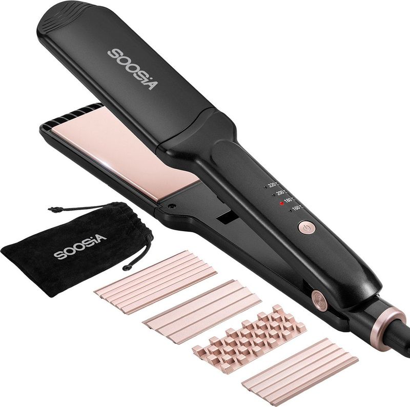Soosia 5-in-1 Switch Styler - Stijltang - Wafeltang - Wave Stijltangen - Hair Straightener - Crimper