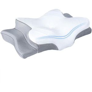 Ademvrij - Vlinderkussen - Anti Snurk - Orthopedisch Traagschuim Nekkussen - Ergonomisch