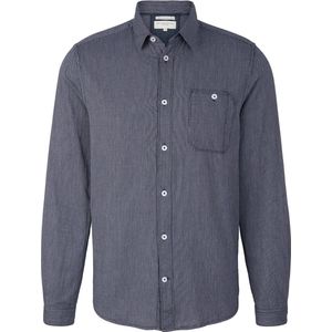 Tom Tailor Lange mouw Overhemd - 1032342 Marine (Maat: L)