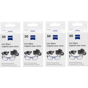 ZEISS - Lens Wipes - 4 Pak - 4 x 30 Reinigingsdoekjes = 120 Reinigingsdoekjes