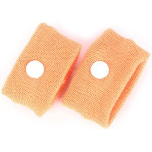 Scoby - 2 Stuks Anti-Wagenziek Bandjes - Tegen Misselijkheid - Wagen Ziek - Op Reis Travel Bandje - Anti wagenziekte - Polsbandjes - Oranje