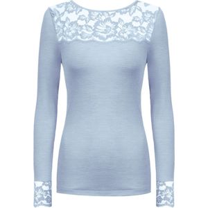 Mey T-shirt long sleeve Serie Wool Love kant 66015-1173 polar wind-L/XL