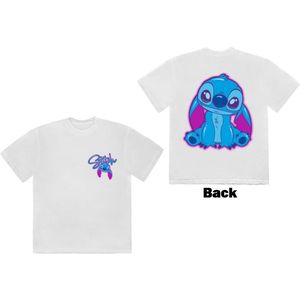 Disney - Stitch Spray Paint Heren T-shirt - S - Creme