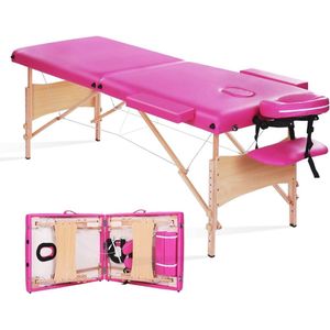 Draagbare Massage Tafel 84 Inch - Verstelbare Hoogte, Lichtgewicht Hout, 500 LB Capaciteit - Perfect voor Spa en Thuisgebruik