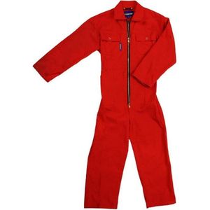MM Eurotool Kinderoverall katoen - elastische taille - handige zakken - rood - maat 80/86