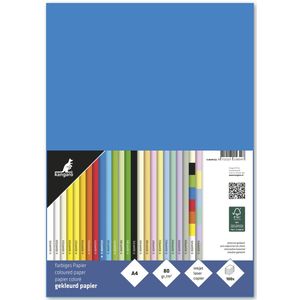 Kangaro papier - formaat A4 - 80 grams - blauw - pak 100 vel - K-0041F225