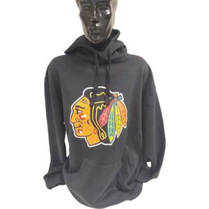 BLACKHAWKS- HOODY- BLACK- L