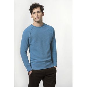 Loop.a life Duurzame Trui Goodmorning Cotton Sweater Heren - Aqua - Maat M