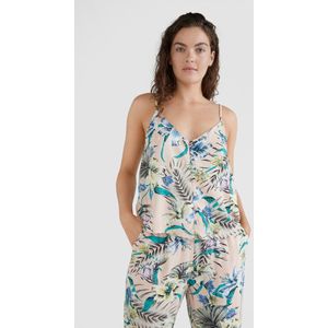 O'Neill T-Shirt Women WOVEN BUTTON Tropical Nights L - Tropical Nights 100% Viscose (Liva Eco) Scoop Neck