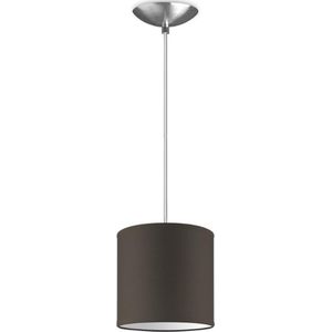 Home Sweet Home hanglamp Bling - verlichtingspendel Basic inclusief lampenkap - lampenkap 16/16/15cm - pendel lengte 100 cm - geschikt voor E27 LED lamp - taupe