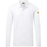 Portwest - AS23 - Polo - Wit - Lange Mouw - Antistatisch