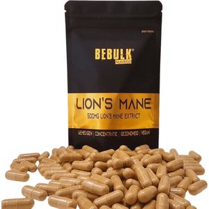 Lion's Mane 500mg - Vegan - BeBulk Nutrition - 60 Capsules - Hoge Kwaliteit - Gemaakt in Nederland