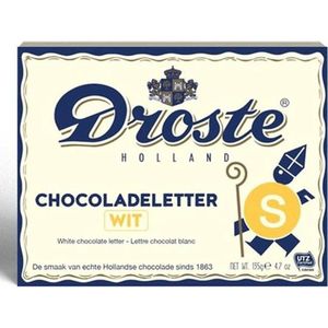 Droste Chocolade Letter Wit 135 gram - Letter S