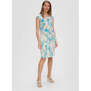 Jurk - Mouwloze Jurk - Met Print - Geknoopt Detail