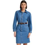 Lee - Long Sleeve Jurk - Blauw - A-lijn