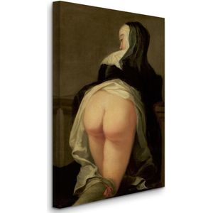 Martin Van Meytens the Younger - The Back Side of The Nun Gallery Wrapped or Framed Giclee Wall Art Print (D6045) (1731) - 3:2