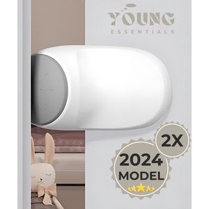 Young Essentials - Deurstopper - 2 Stuks - Wit - Deurstopper Kinderen - Deurstoppers Voor Binnen - Kinderveiligheid - Deurstop - Deurstop Kinderen - Baby veiligheid - Deurstopper Dier