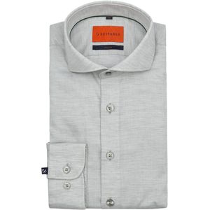Suitable - Melange Overhemd - Lichtgroen - Slim-fit - Katoen - Lange Mouw