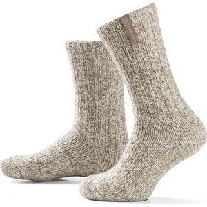 SOXS® | SOX3146 | Wollen sokken | Beige | Kuithoogte | Maat 37-41 | Sleep Well label