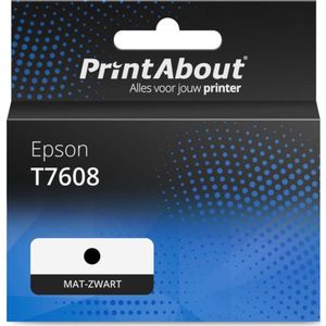 PrintAbout - T7608 - Inktcartridge - Mat-zwart