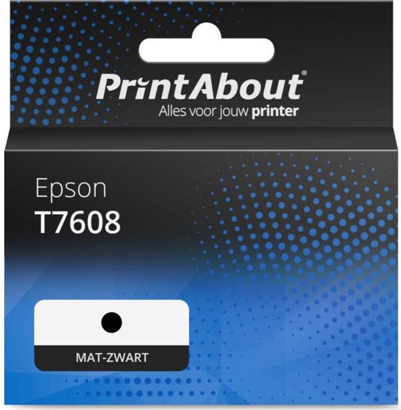 PrintAbout - T7608 - Inktcartridge - Mat-zwart