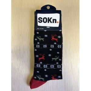 SOKn. Kerst sokken *RENDIEREN* maat 40-46 (ook leuk om kado te geven !)