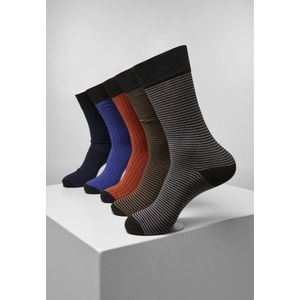 Urban Classics - Stripes and Dots 5-Pack Sokken - 35/38 - Multicolours