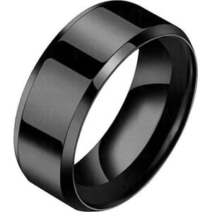 Heren ring Titanium Zwart 8mm-23mm