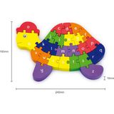 Viga Toys Leerpuzzel Schildpad Junior Hout 52 Stukjes