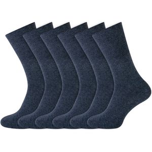 Katoenen sokken | Heren sokken | Merk: Basset | Kleur: Antraciet | Maat 39 t/m 47 | 6 Paar