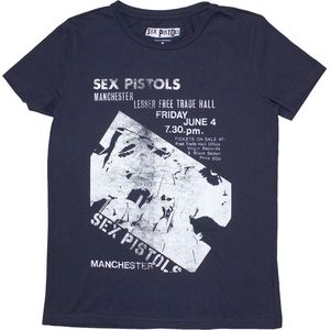 Sex Pistols - Manchester Flyer Dames T-shirt - 2XL - Donkerblauw