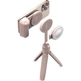ShiftCam SnapGrip Creator Kit magnetische smartphone accessoires - statief - selfiestick - telefoongrip - ingebouwde powerbank - ringlight - MagSafe compatibel - Pink (roze)