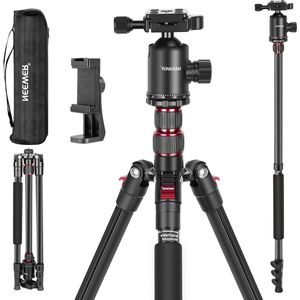 Camera Statief Monopod - 77 Inch - Lichtgewicht Aluminium - Inclusief Tas