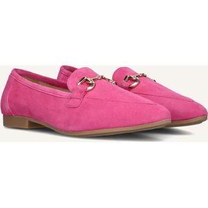 Ayana - Roze Suède Loafers - Dames - Met Gouden Detail