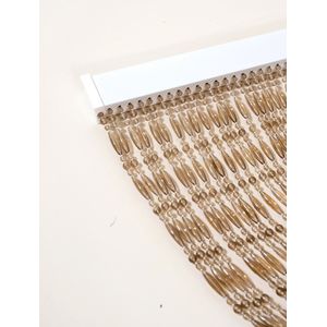 DEGOR - deurgordijn-vliegengordijn - kralen - Cyprus - beige - 90x210 cm